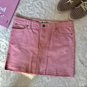Gap Jeans Stretch Pink Striped Skirt
